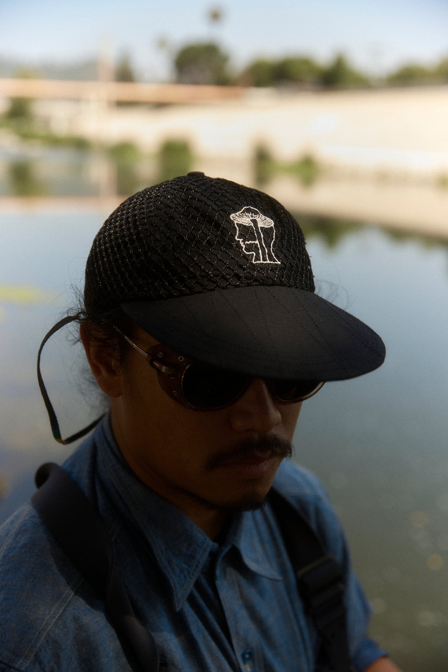BRAIN DEAD X NATION FC MESH LONG BILL HAT