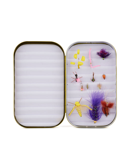 BRAIN DEAD X NATION FC LARGE ALUMINUM FLY BOX + 12 FLIES